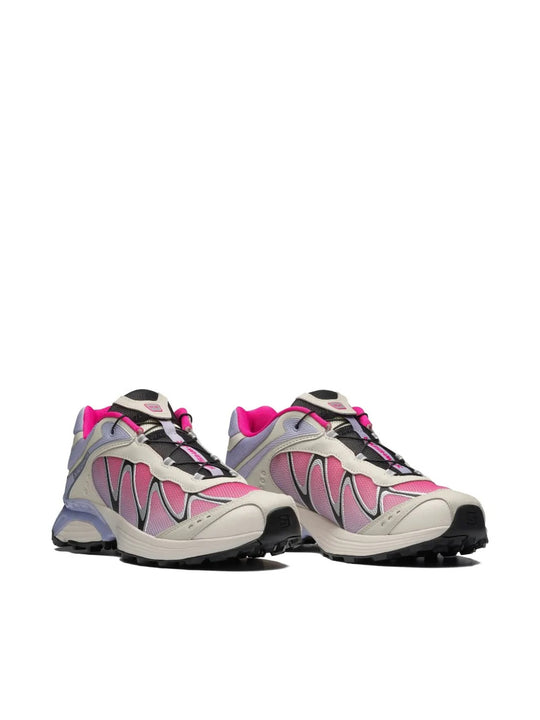 Pink sneakers, side view