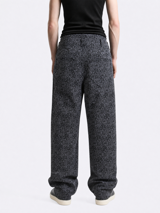 Grey pants, full body view