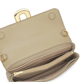 Tan accessories, front view