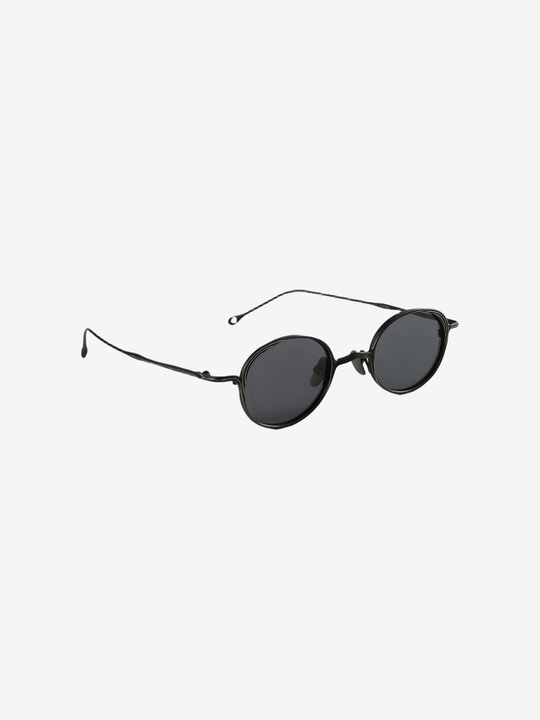 Black glasses, side view