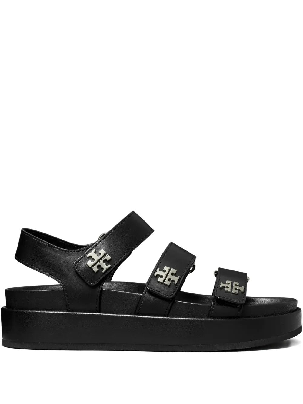Black sandal, front view