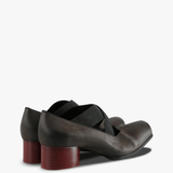 Brown shoes, side view