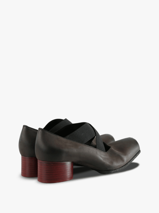 Brown shoes, side view