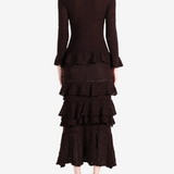 Brown dress, full body view
