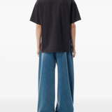 Black shirt, full body view