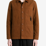 Brown shirt, full body view