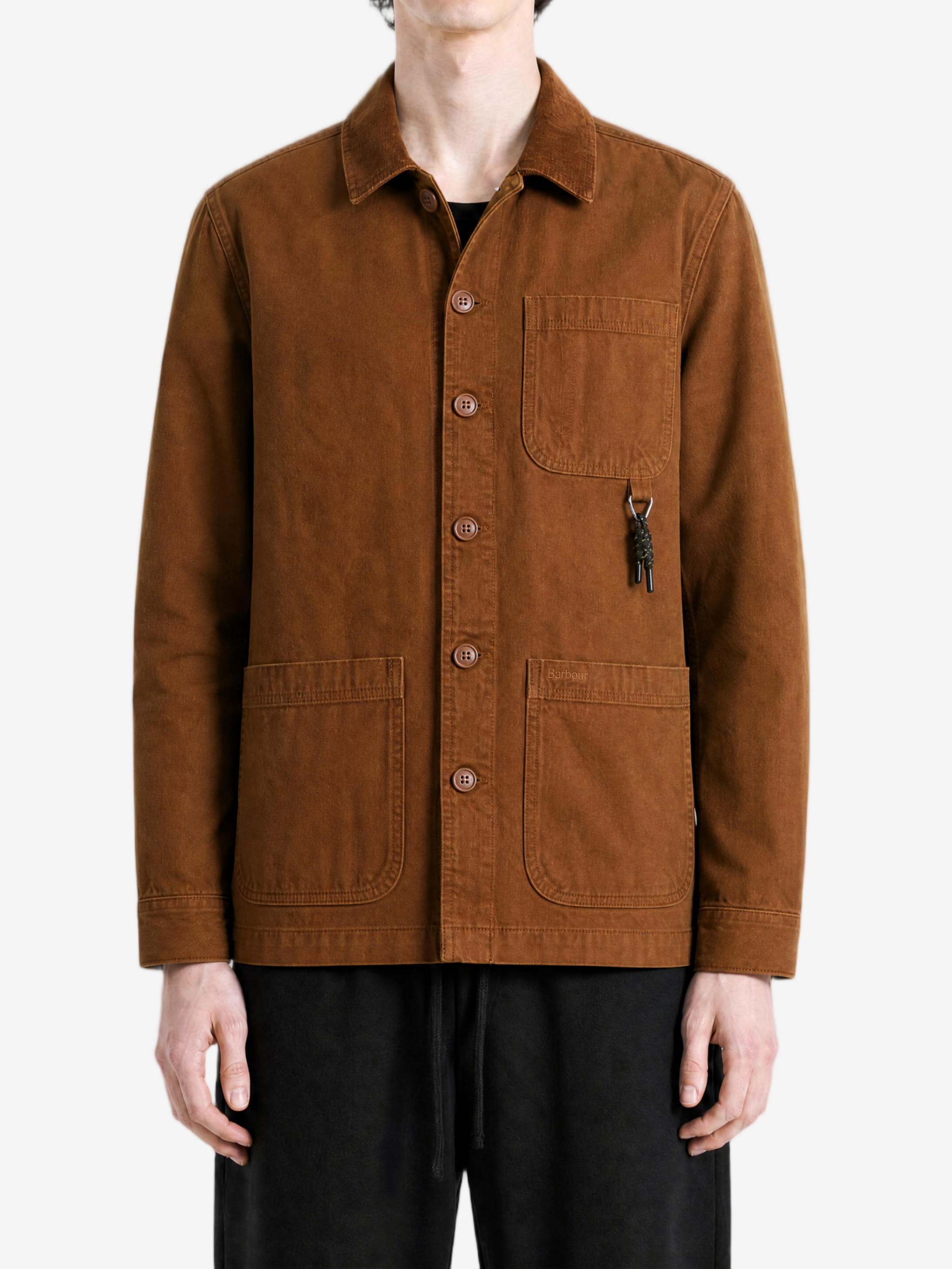 Brown shirt, full body view