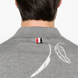 Close up of grey shirts,showing texture of the cotton fabric