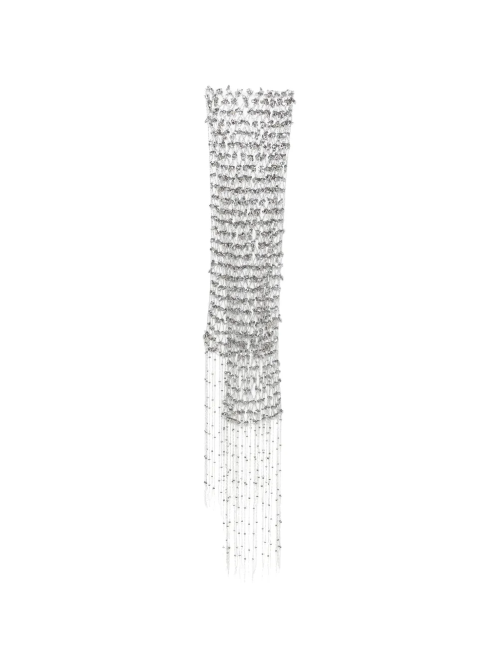 Silver necklace, full view