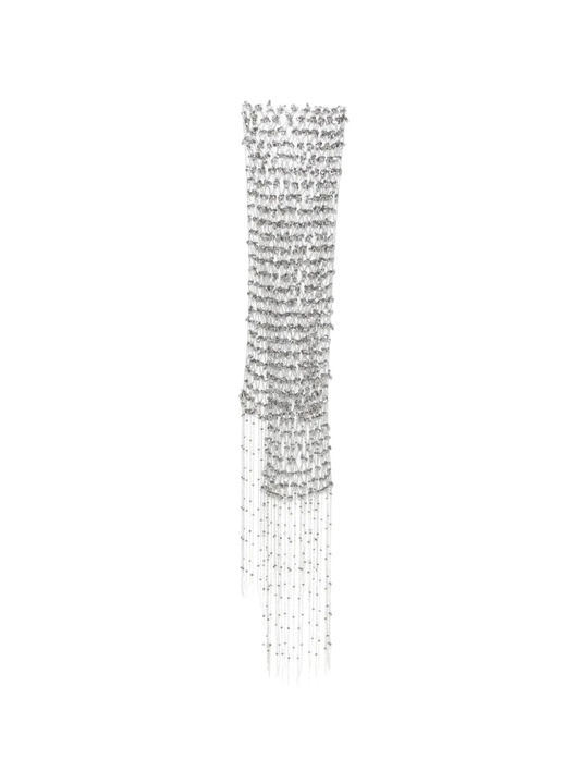 Silver necklace, full view