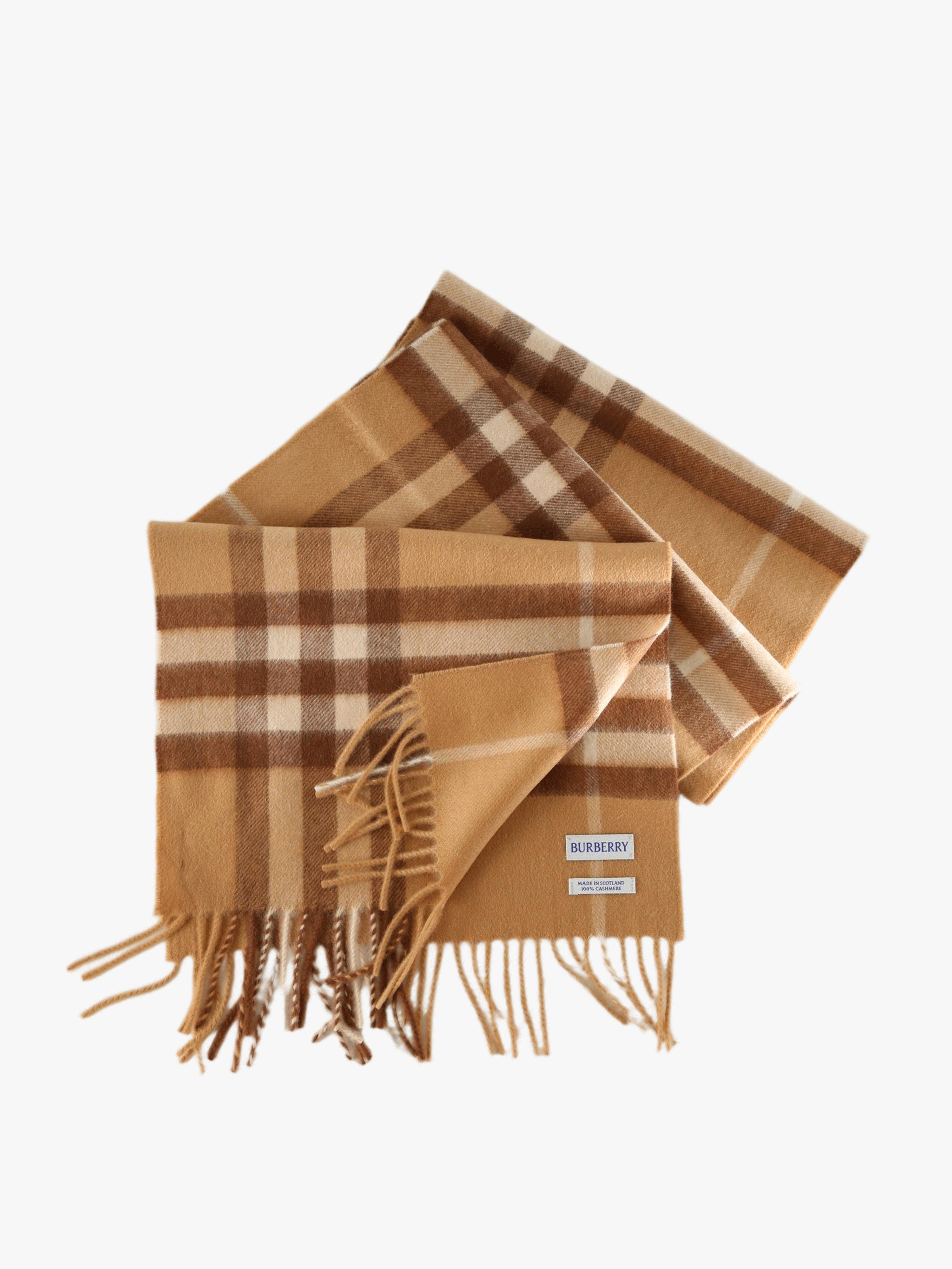 Tan scarf, front view