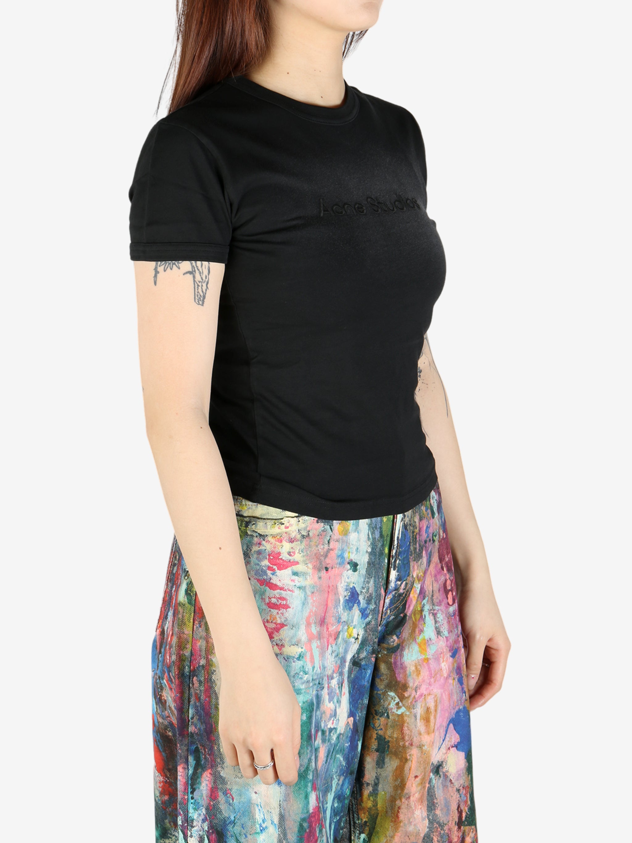 Black T-shirt, side view