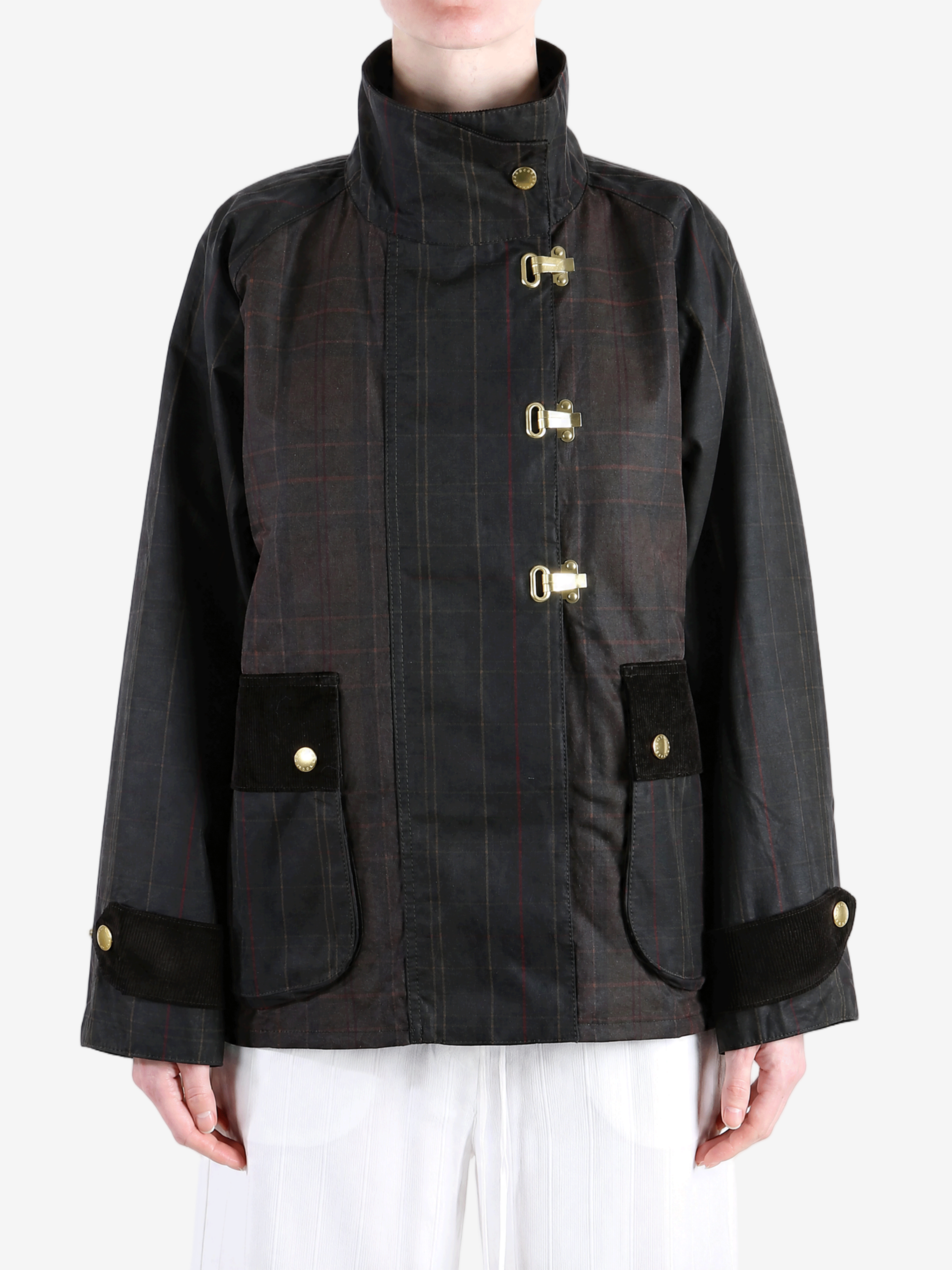 Black jacket worn by a person, showing the jacket fit