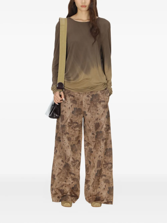 Green top, full body view