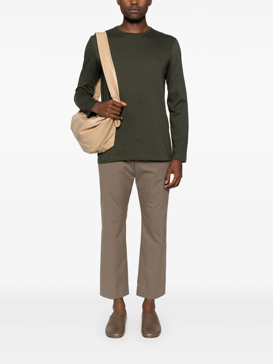 Green t-shirt, full body view