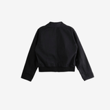 black jacket，back view