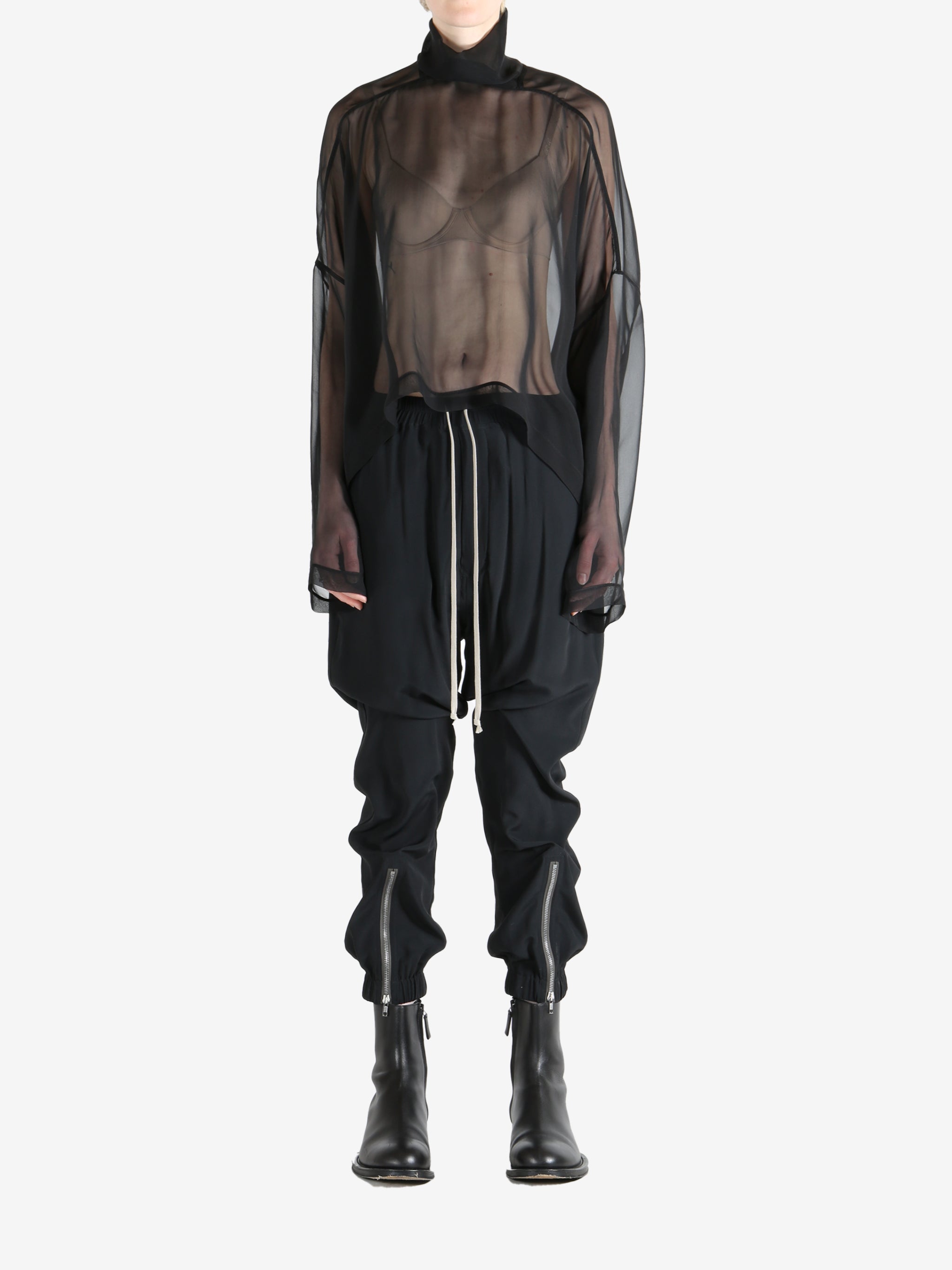 Black top, full body view