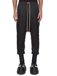 RICK OWENS - Men Charmeuse Drawstring Cropped Pants