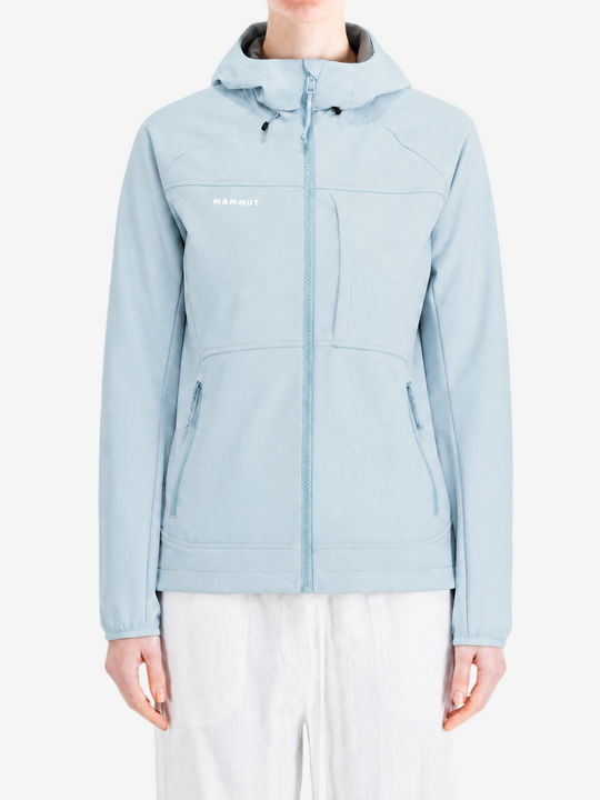 Blue jacket worn by a person, showing the jacket fit