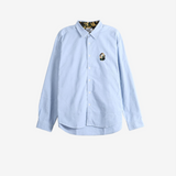 Blue shirt, front view