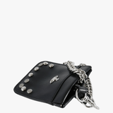 Black accessories, front view
