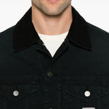 Black jacket worn by a person, showing the jacket fit