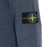 Close up of grey sweashirt, showing texture of the polyamide and cotton and elastane fabric