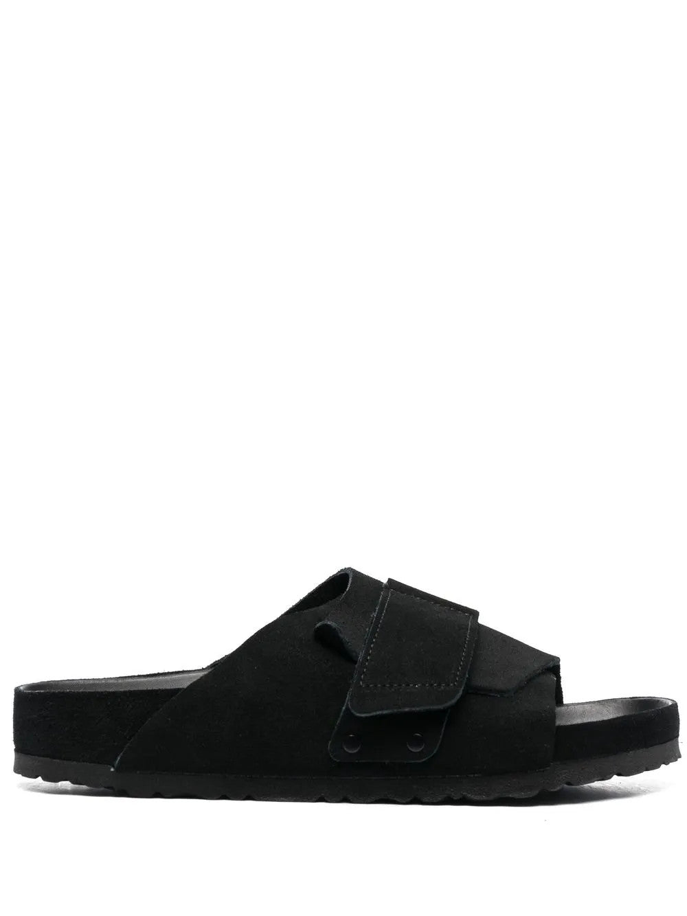 Black sandals, side view