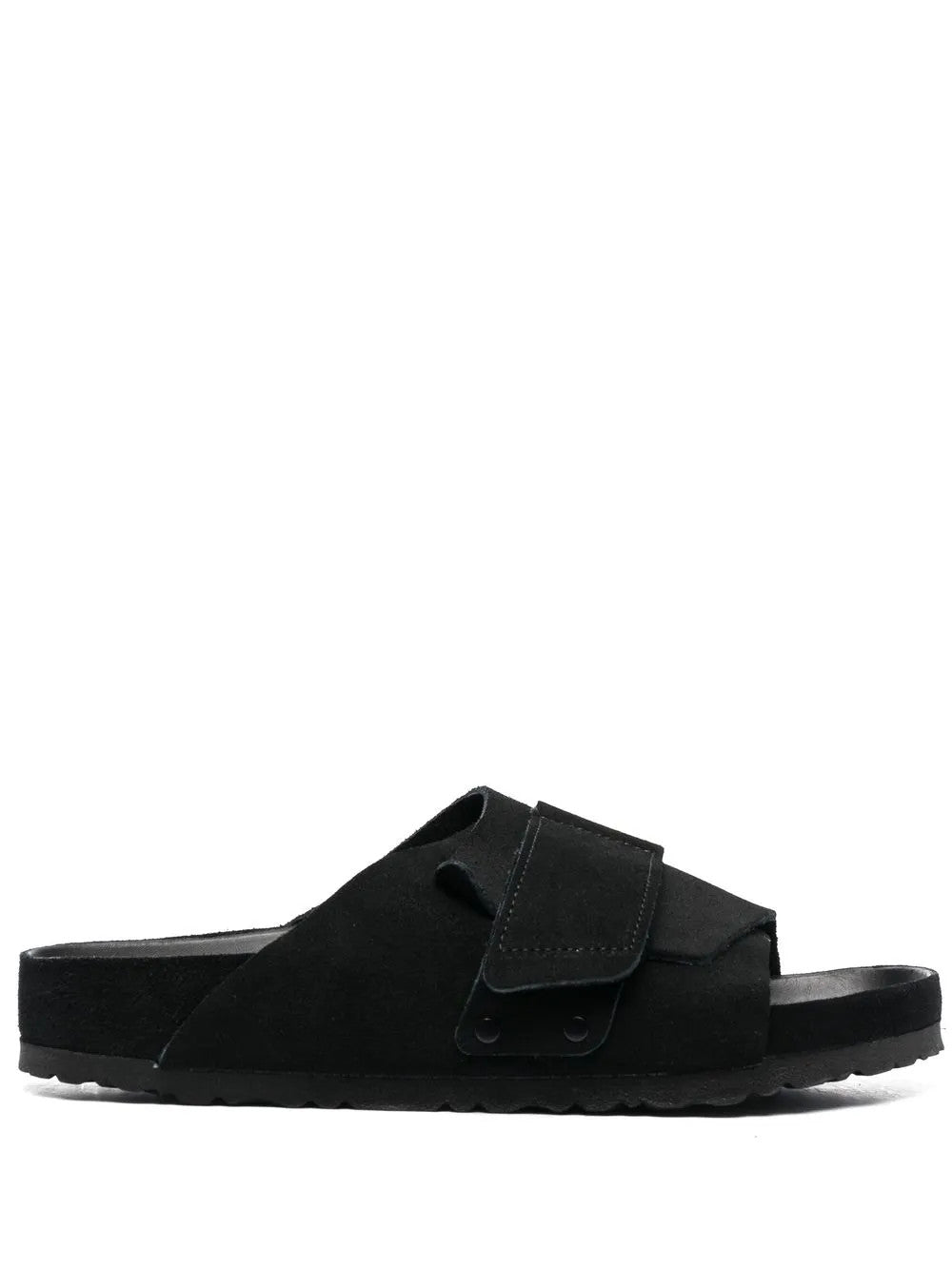 Black sandals, side view