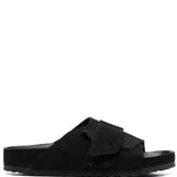 Black sandals, side view
