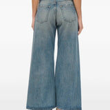 Blue pants, full body view