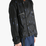 Black jacket worn by a person, showing the jacket's fit
