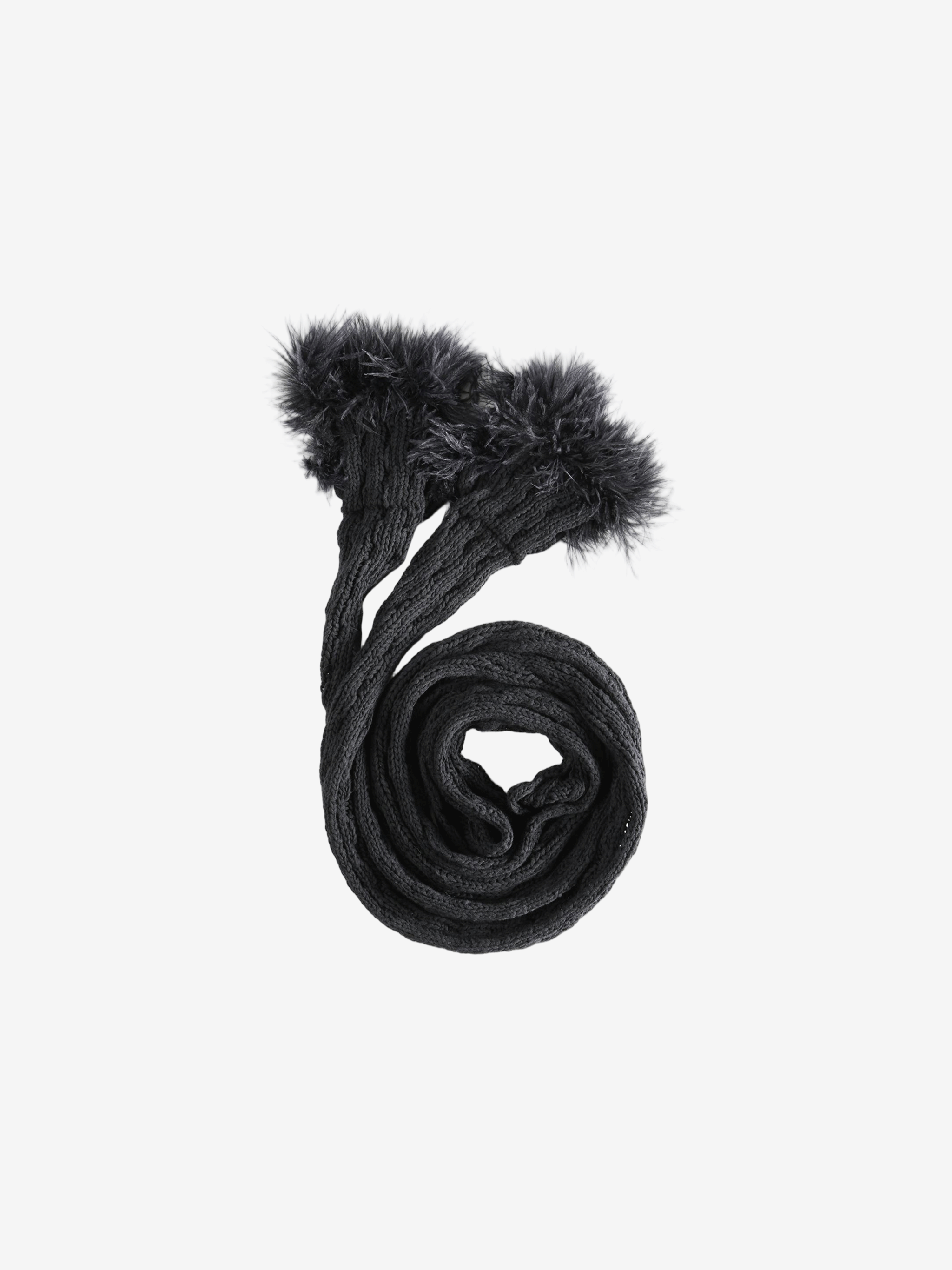 Black scarves, front view