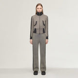 Grey pants, full body view