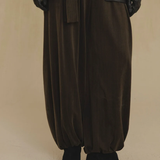 Brown pants, full body view