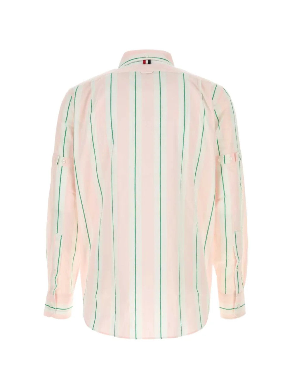 Pink shirt, back view