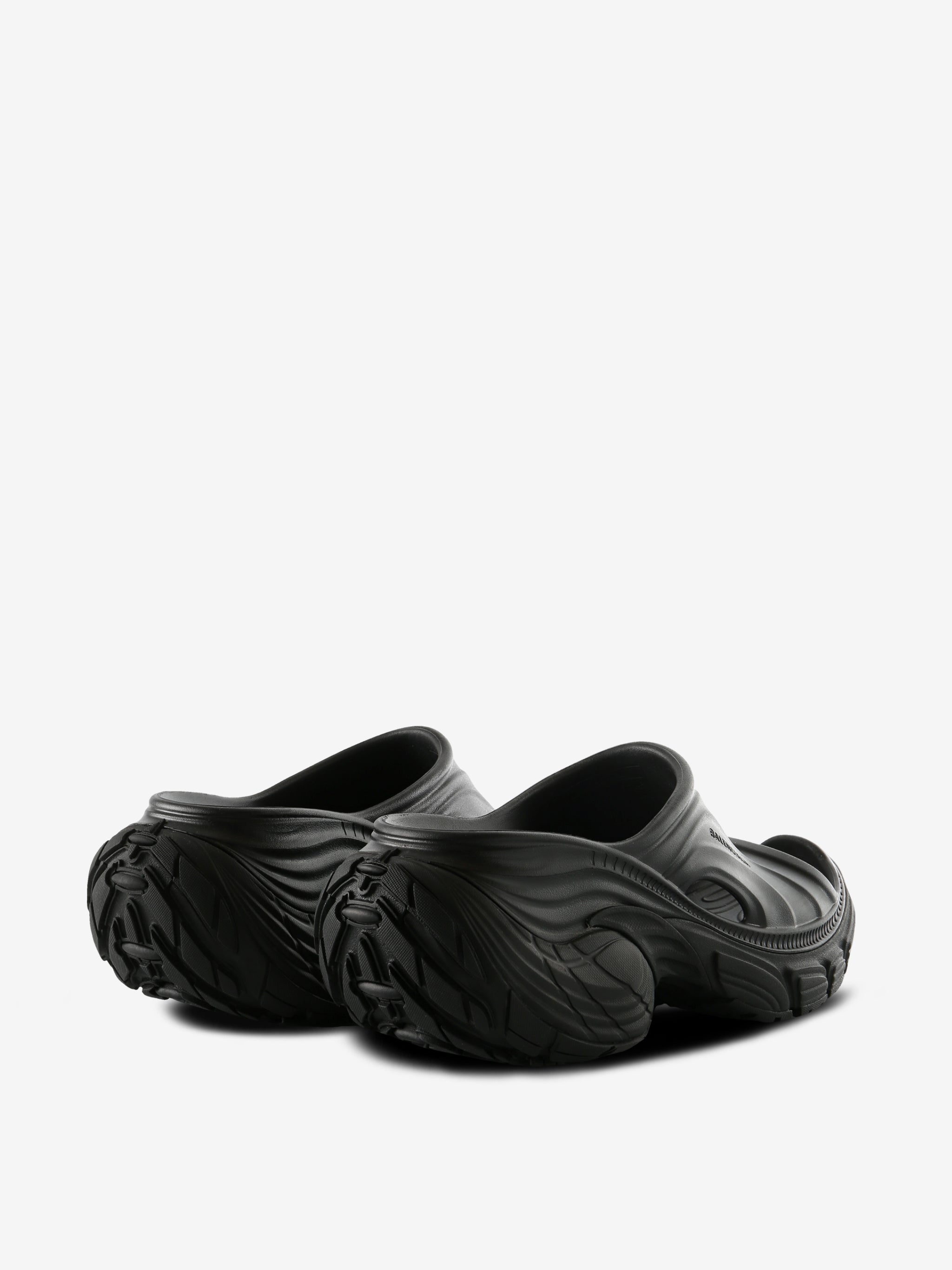 Black sandals, back view