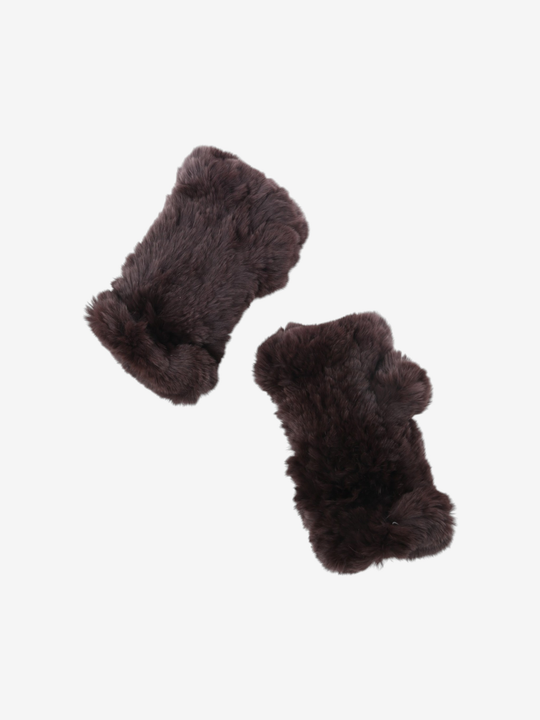 Brown accessories, front view