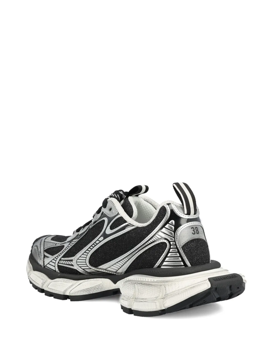 Black sneaker, back view