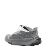 Grey sneakers, back view