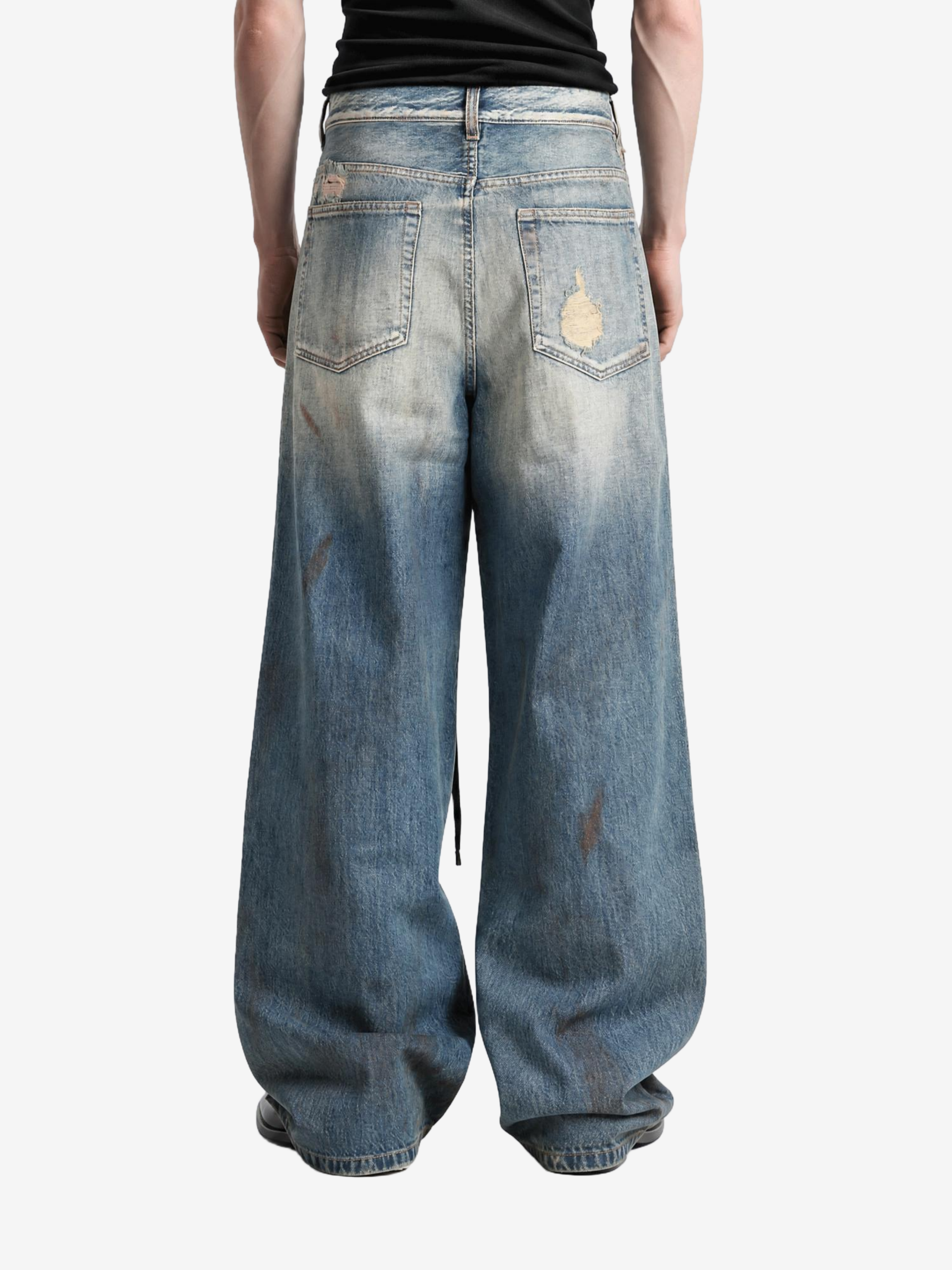 Blue jeans, front view