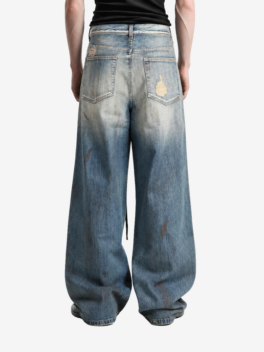 Blue jeans, front view
