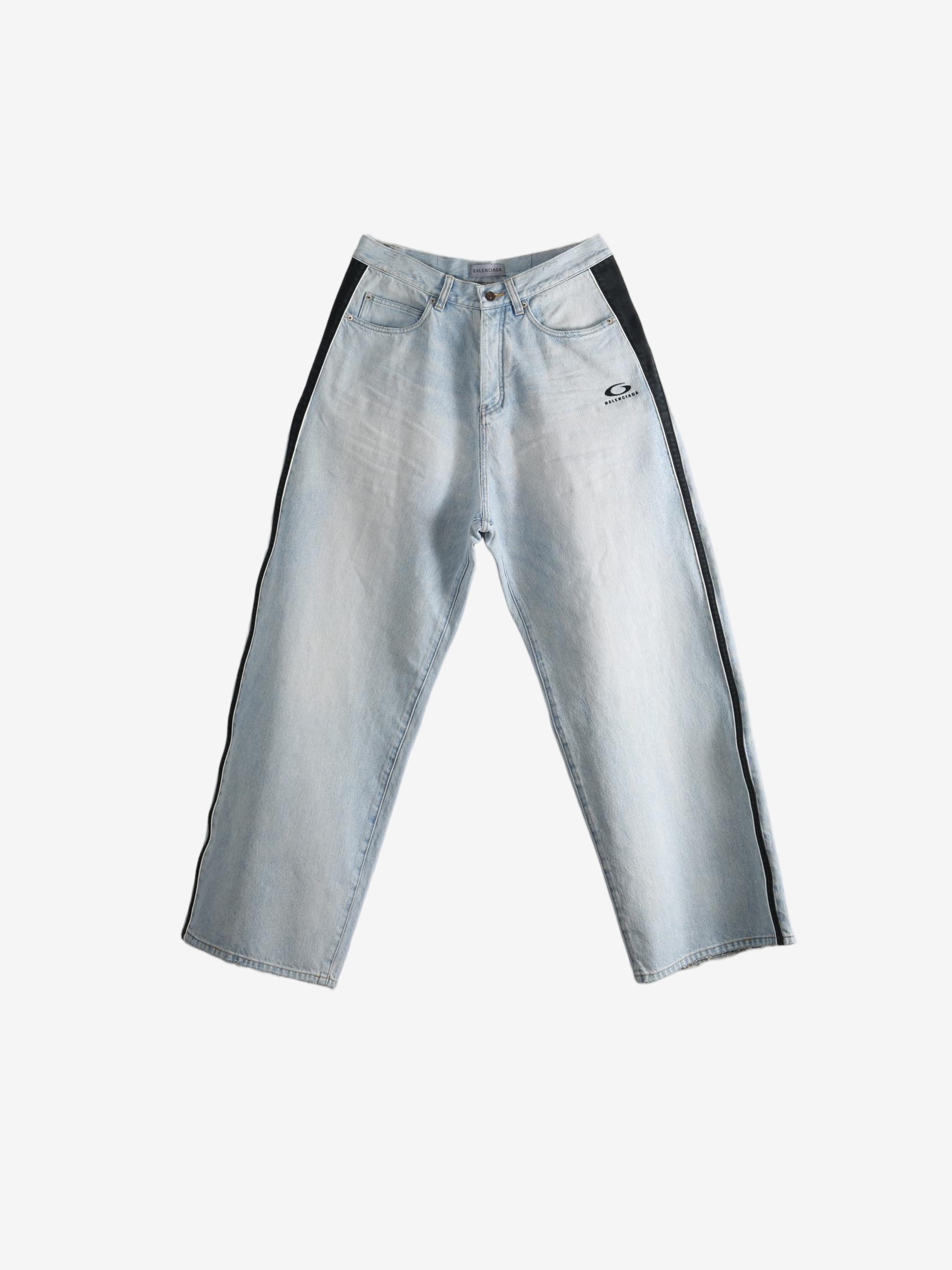 Blue pants, front view