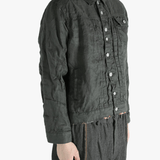 Black jacket worn by a person, showing the jacket's fit