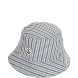 Blue hat, side view