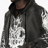 THUG CLUB - Men Six Riding Skull Zip-Up Hoodie