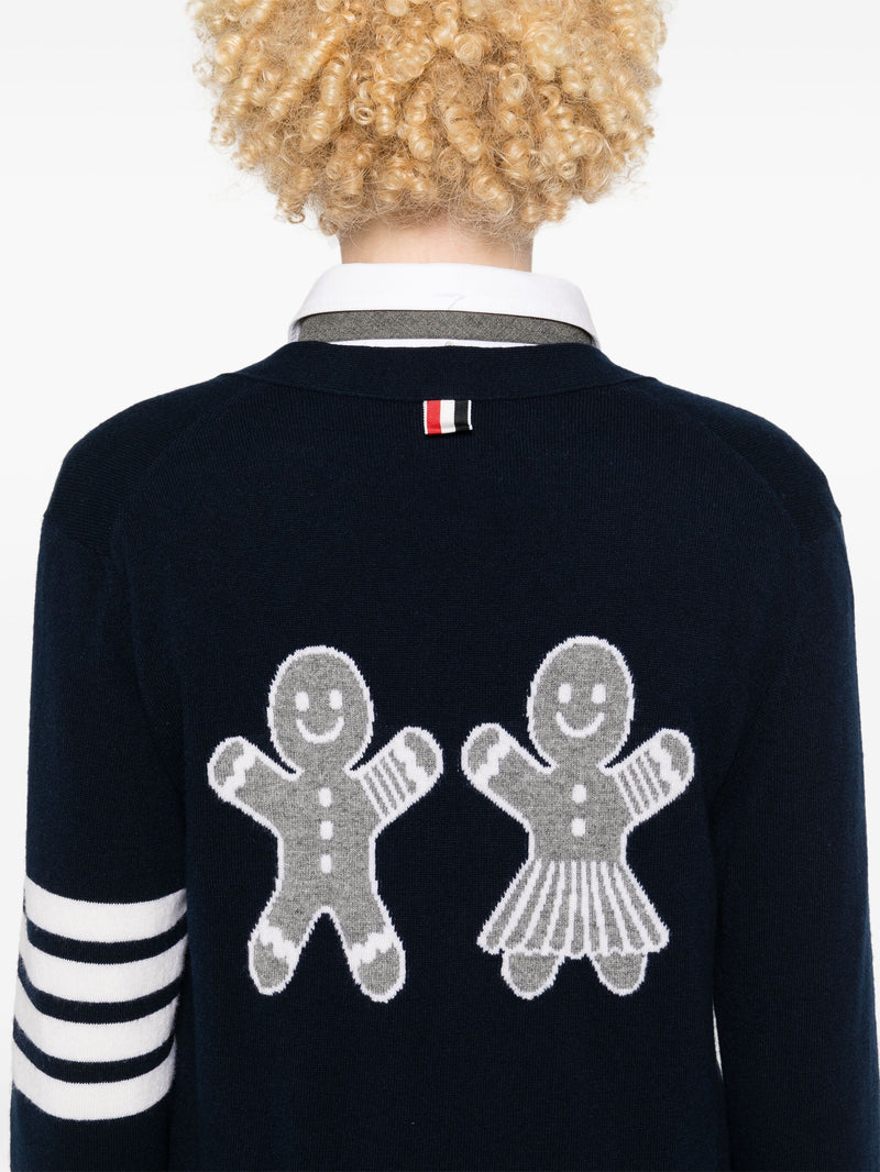 THOM BROWNE - Women Classic V Neck Cardigan