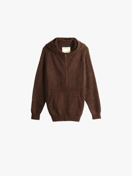 Brown hoodie, front view