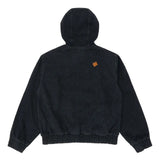 Black hoodie, back view