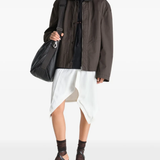 Brown jacket, full body view